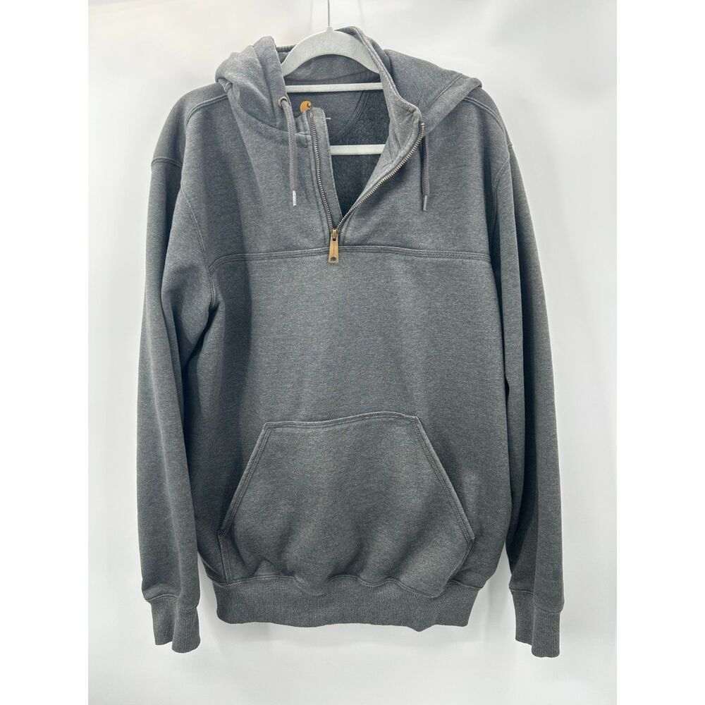 Carhartt Rain Defender Quarter Zip Hoodie Men's Heavyweight Loose Fit Sz L Tall